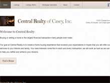 Tablet Screenshot of central-realtyinc.com